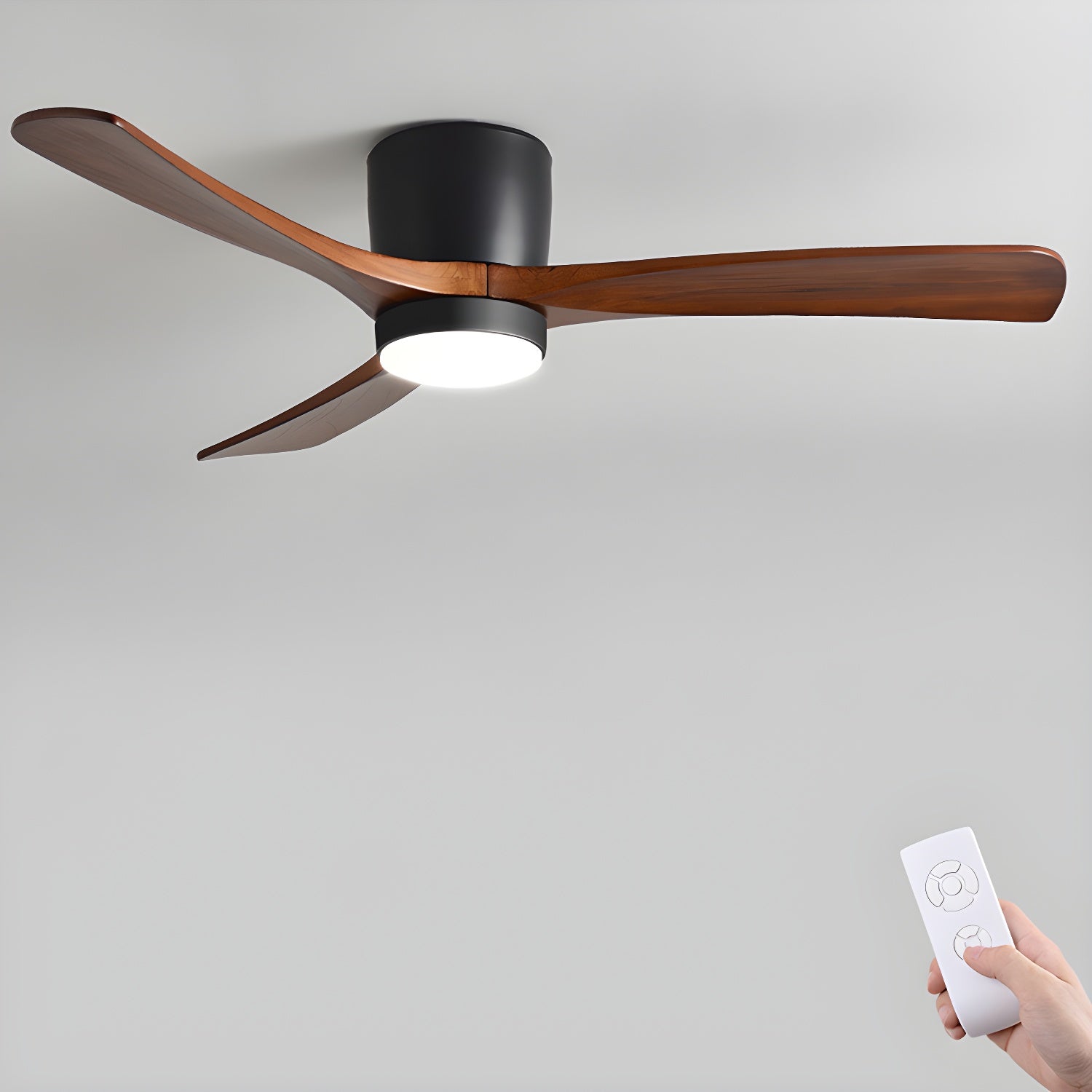 Nordic Wooden Ceiling Fan Light detail view 13