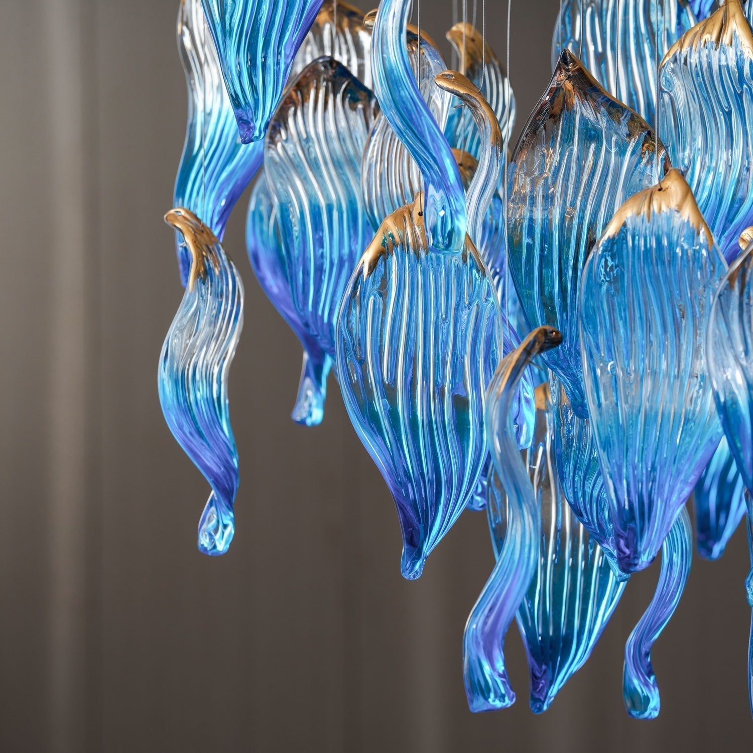Ocean Drift Blown Glass Customizable Chandelier