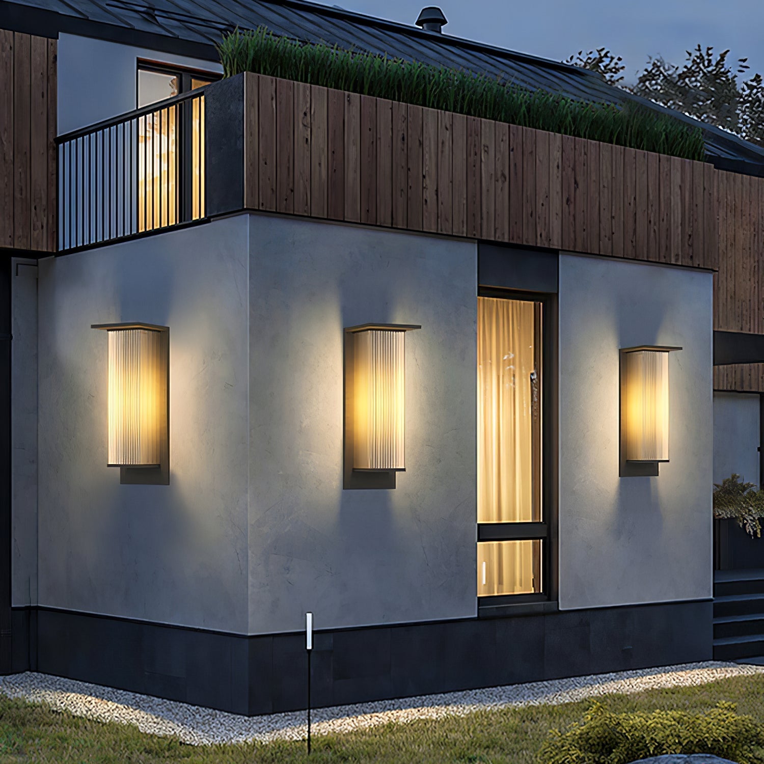 Oleron Box Outdoor Solar Wall Lamp