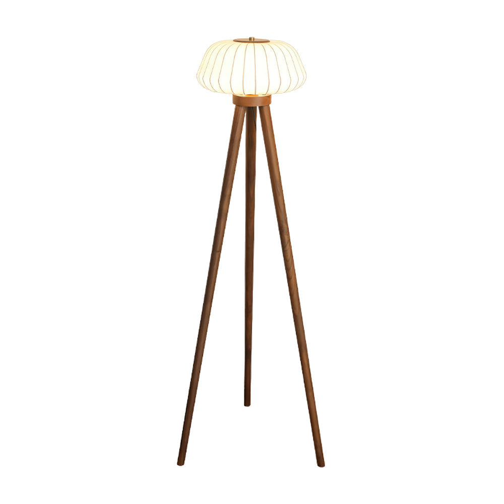 Orbit Tripod Floor Lamp 13.8" floor lamp in metal, wood, walnut | Tianguang Select