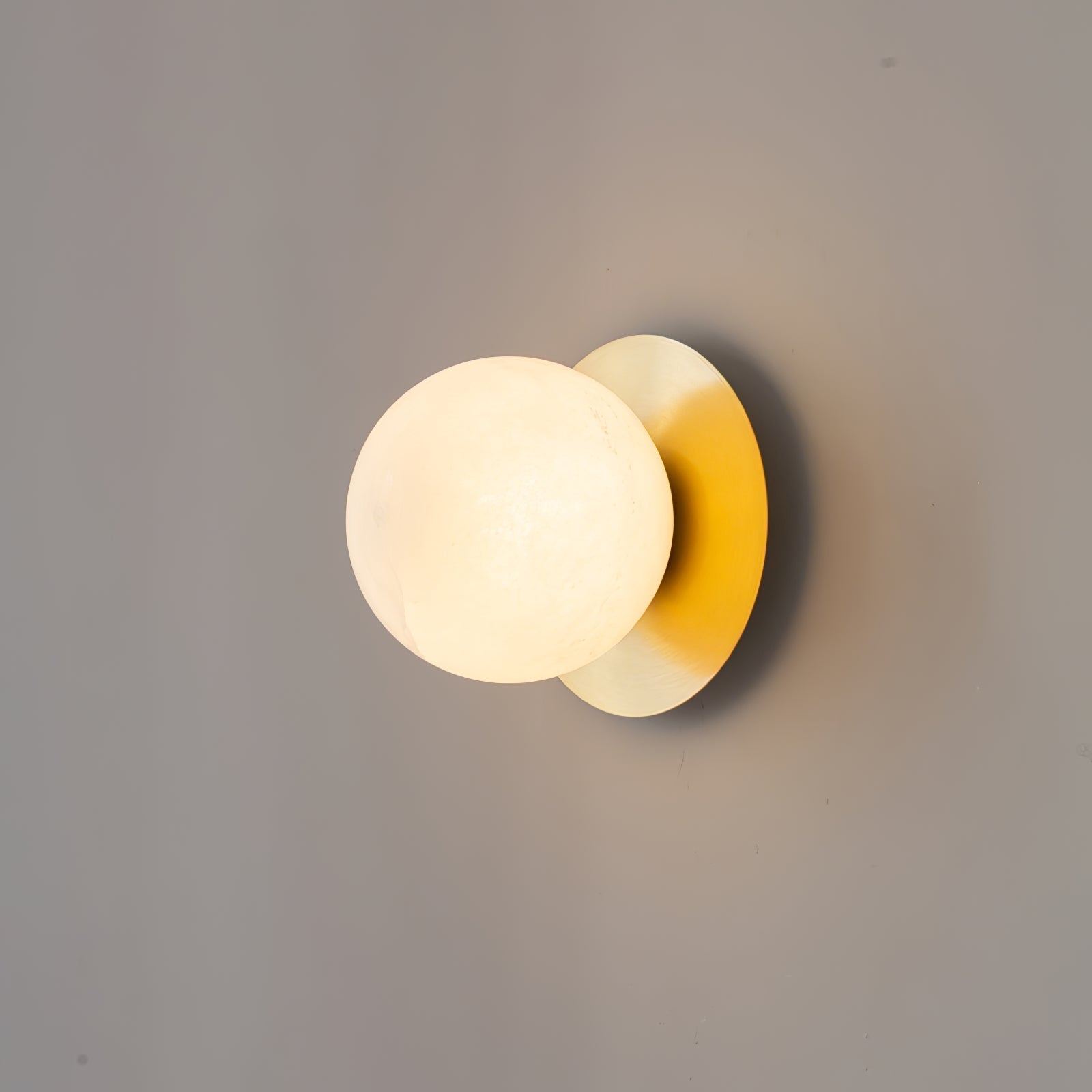 Orrila Dawn Alabaster Wall Light, Hardwired Wall Sconce, detail 11