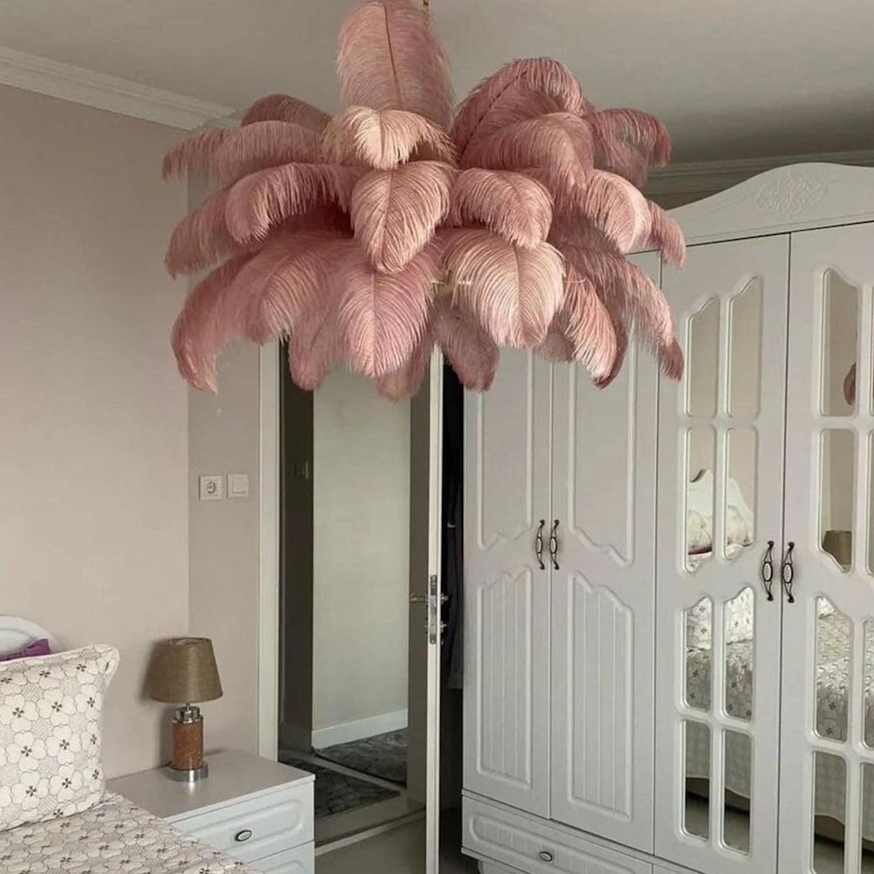 Ostrich Feather Chandelier
