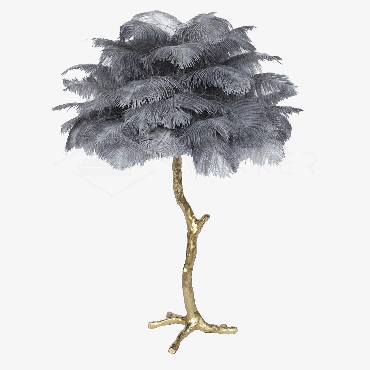 Ostrich Feather Reading Table Lamp