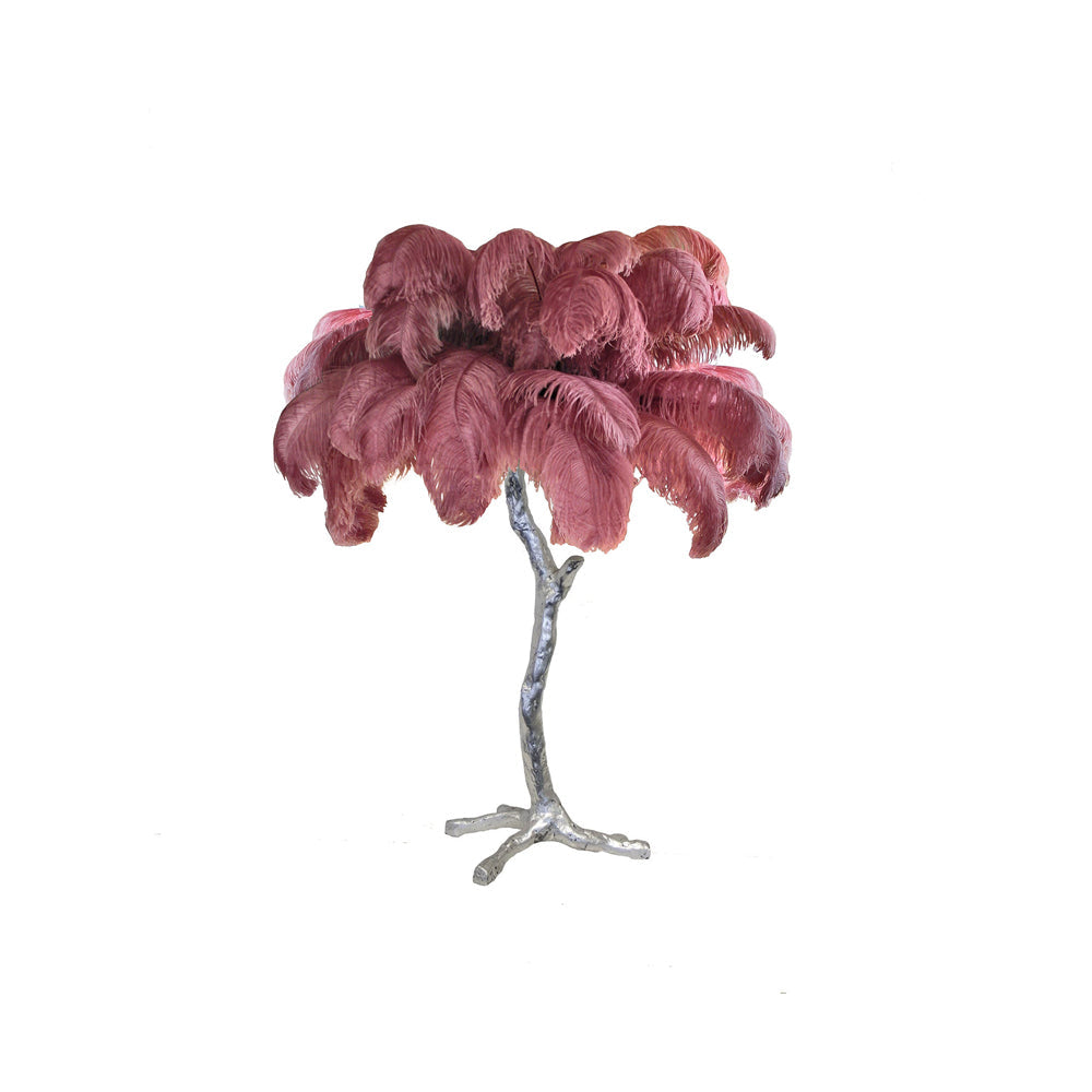 Ostrich Feather Reading Table Lamp