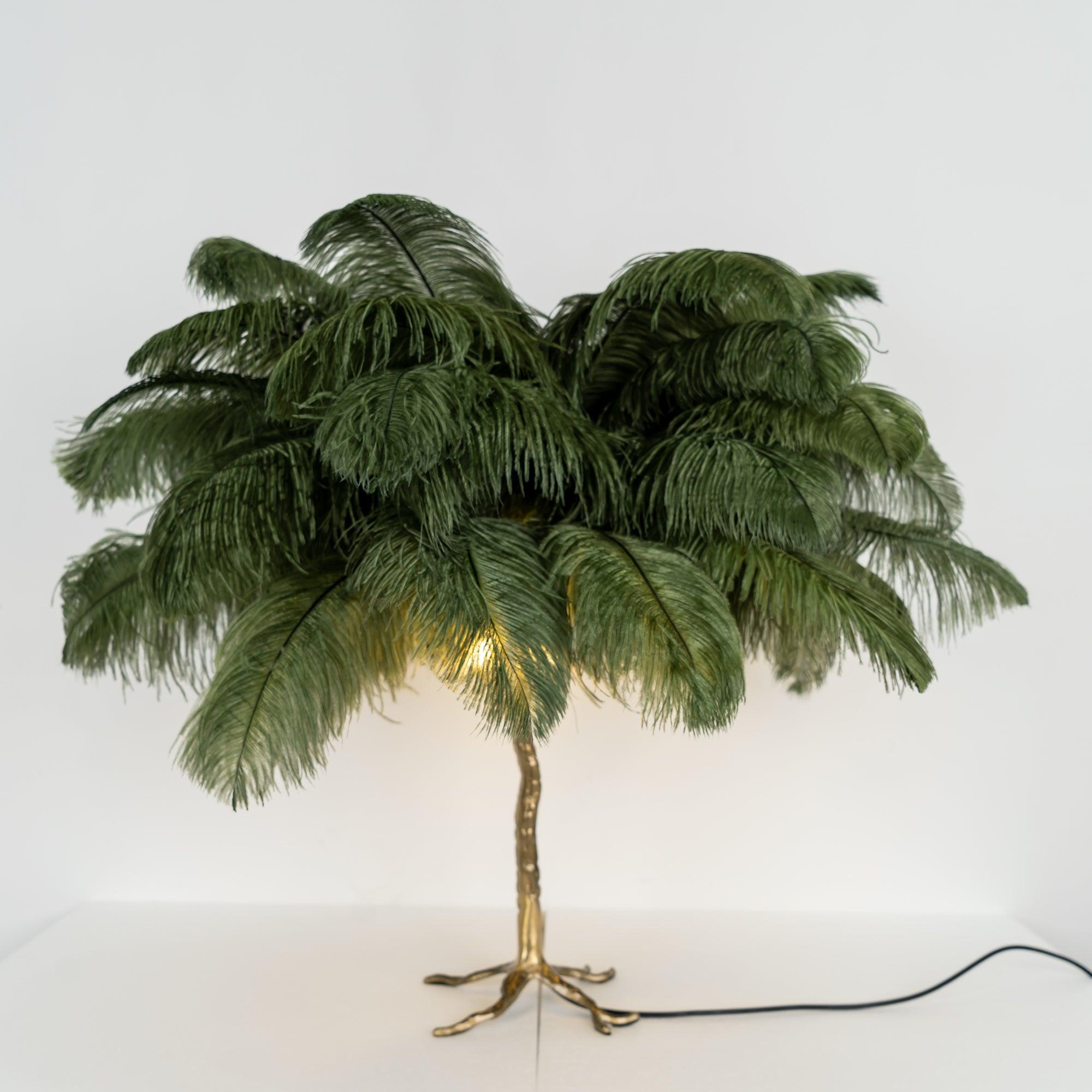 Ostrich Feather Reading Table Lamp