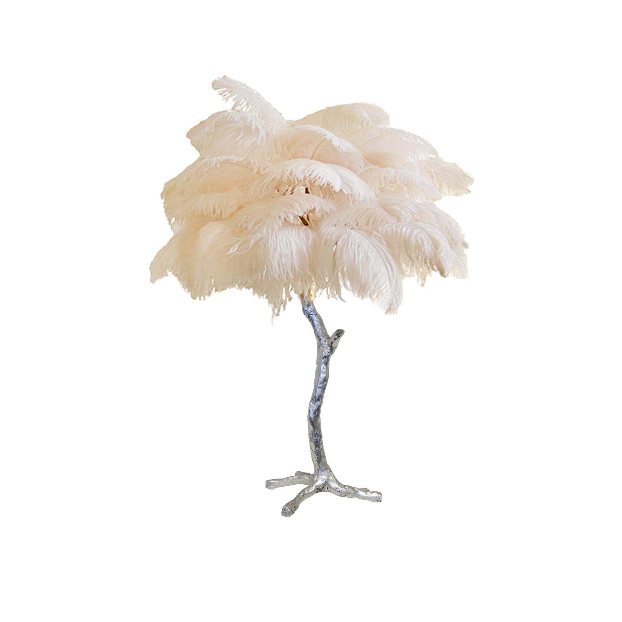 Ostrich Feather Reading Table Lamp