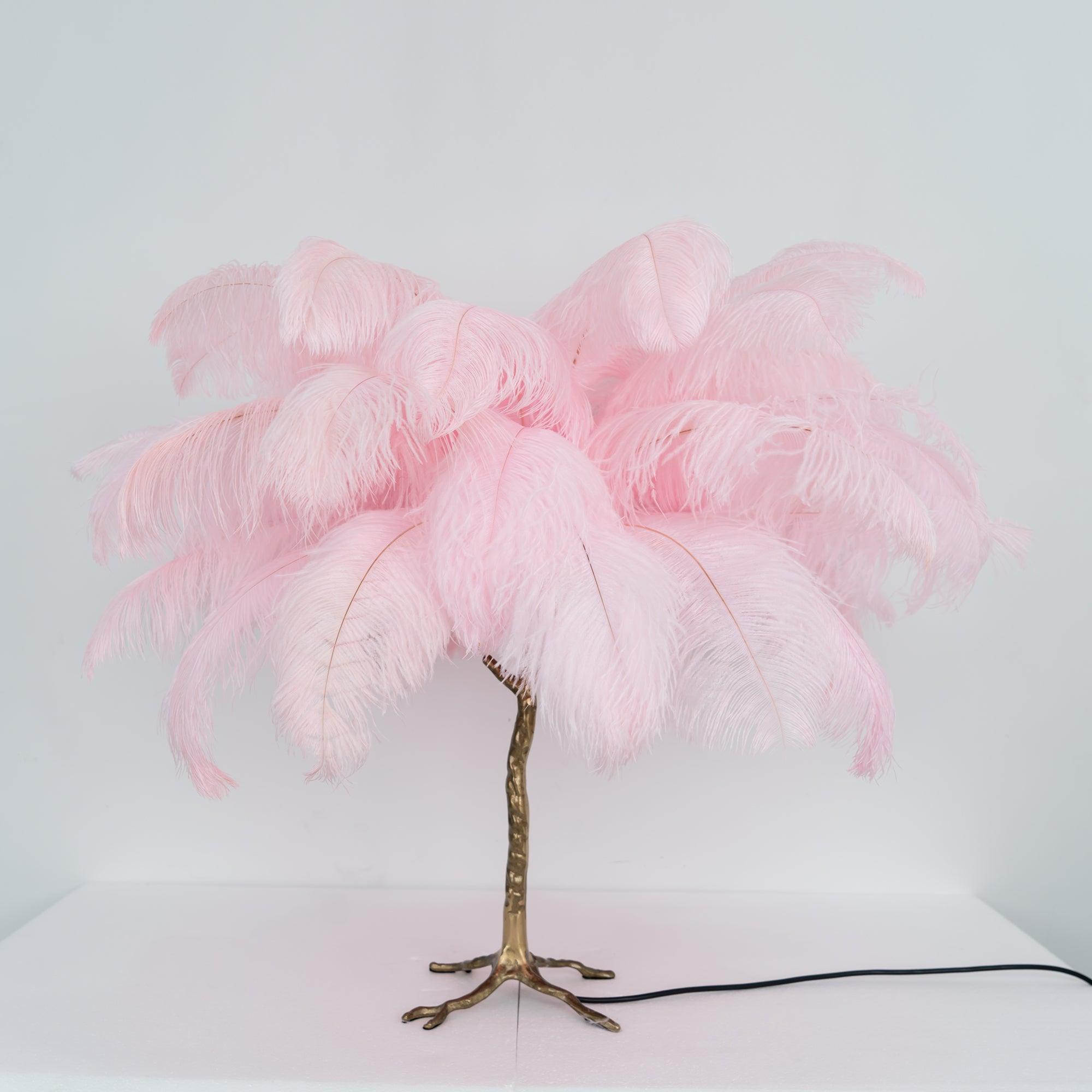 Ostrich Feather Reading Table Lamp