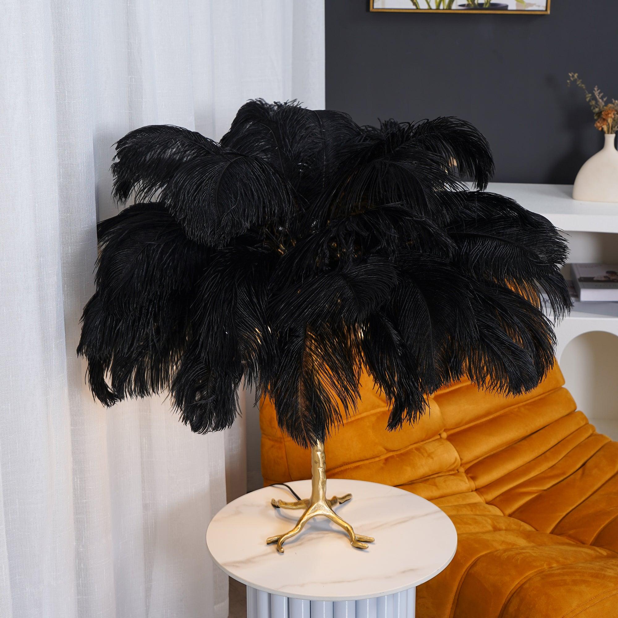 Ostrich Feather Reading Table Lamp