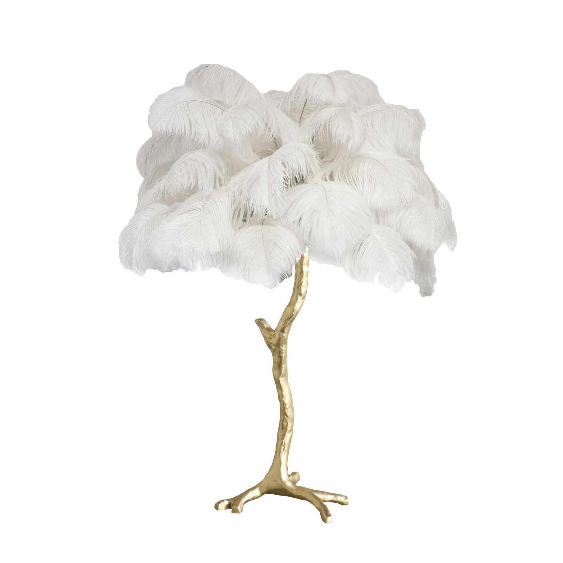 Ostrich Feather Reading Table Lamp