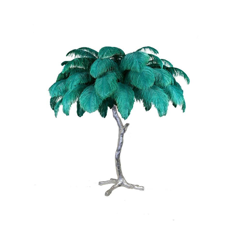 Ostrich Feather Table Lamp 29.5″