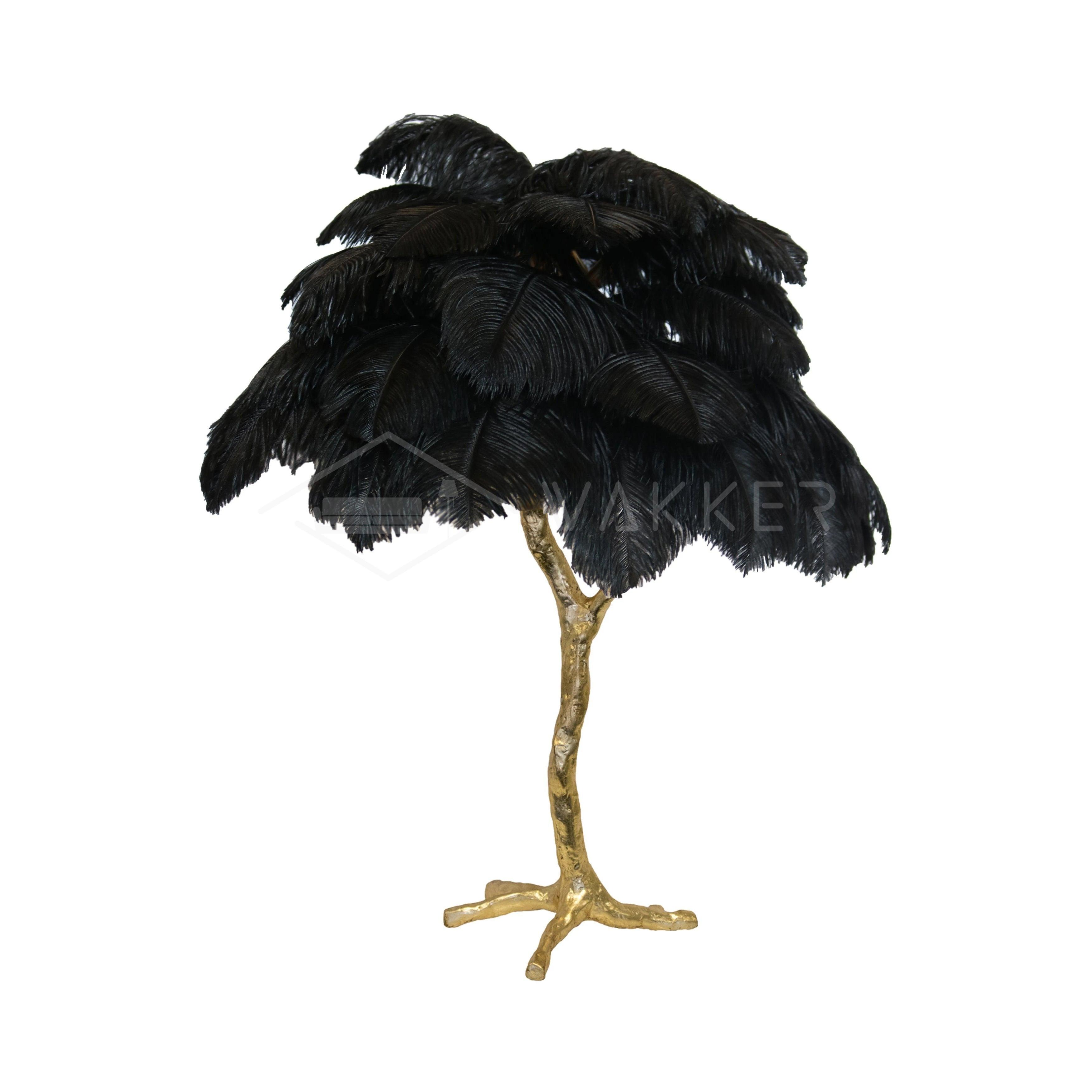 Ostrich Feather Reading Table Lamp