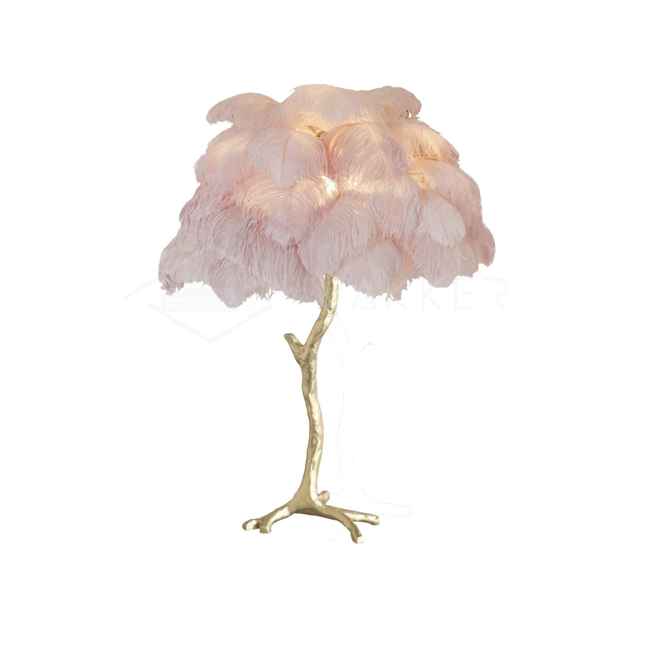 Ostrich Feather Reading Table Lamp