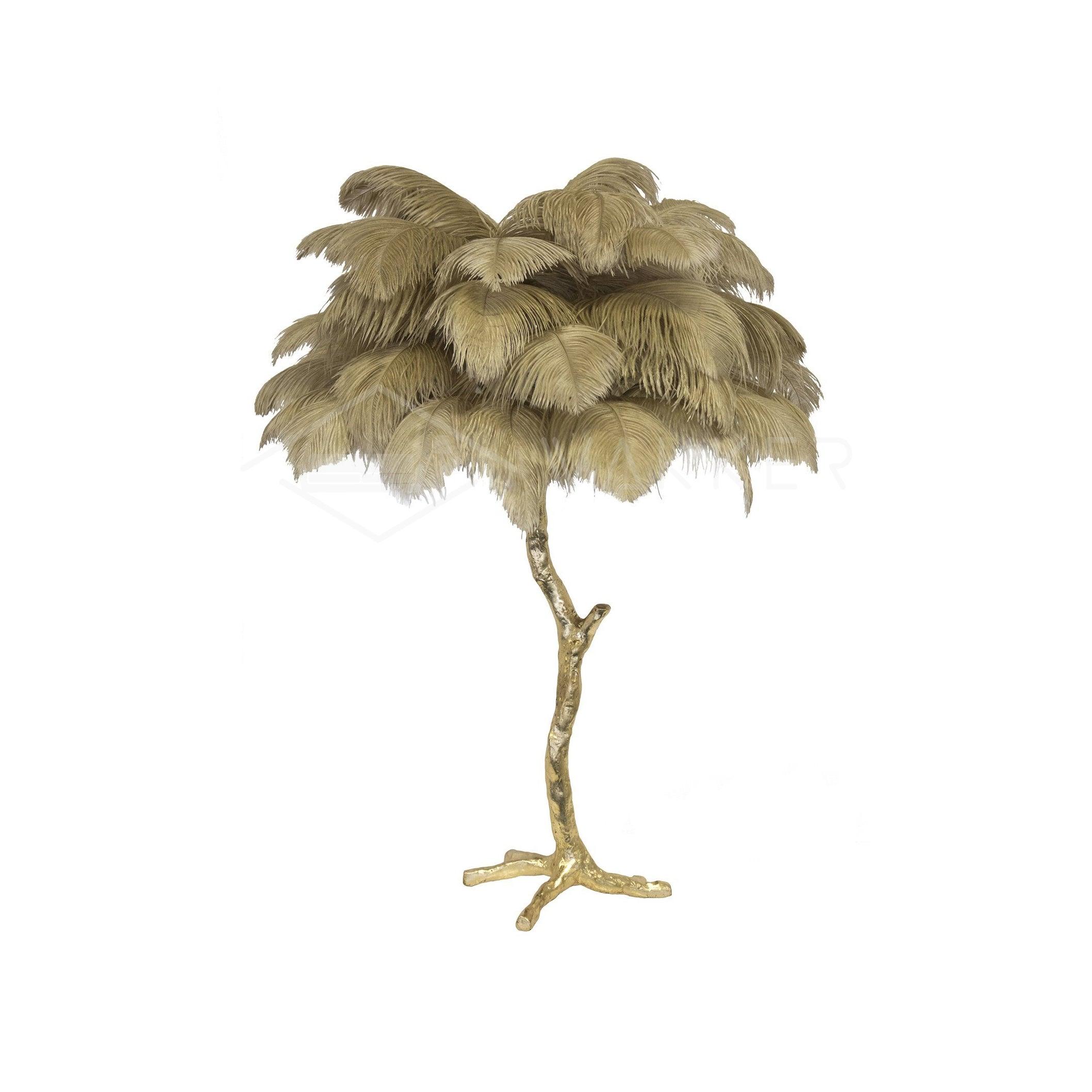 Ostrich Feather Reading Table Lamp
