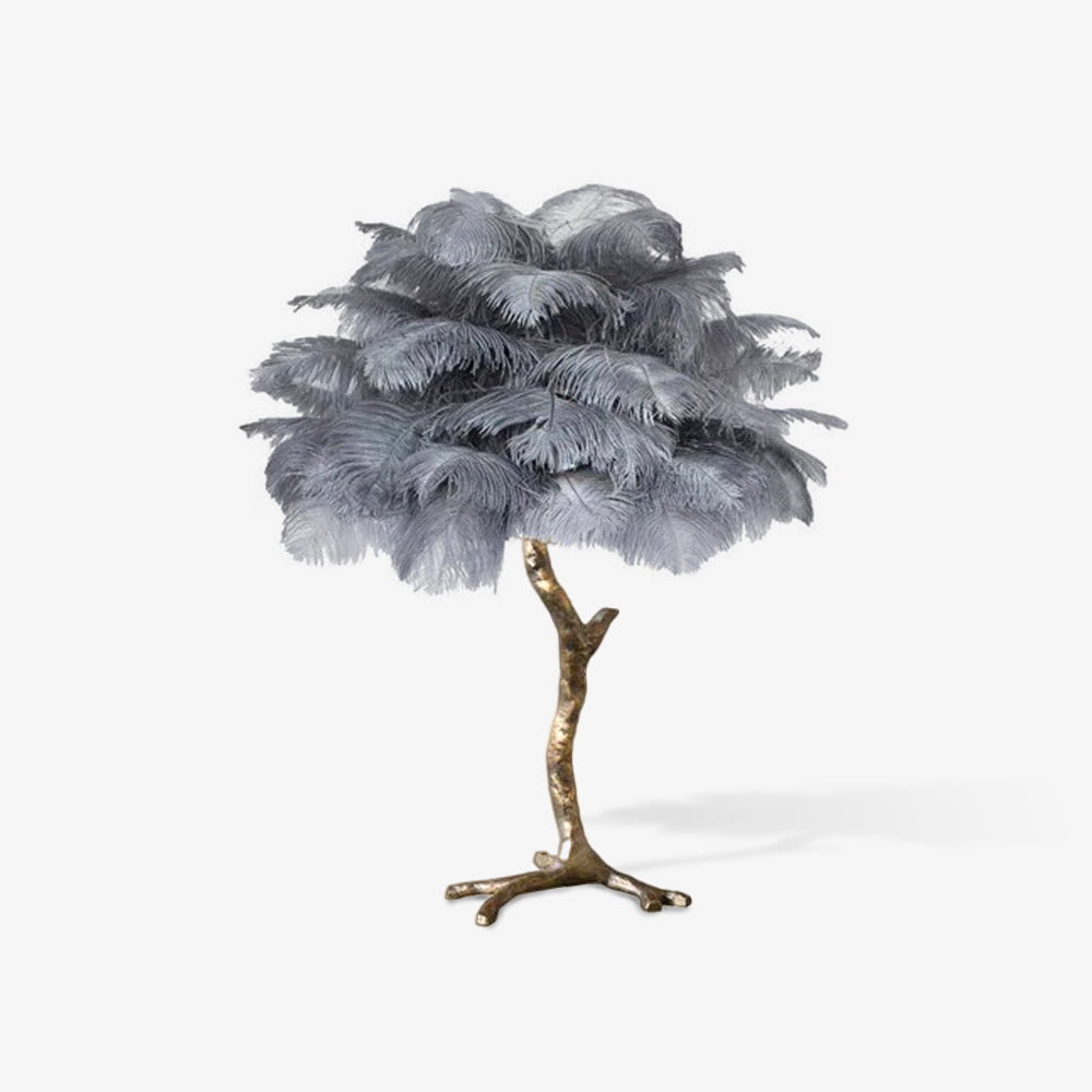 Ostrich Feather Reading Table Lamp