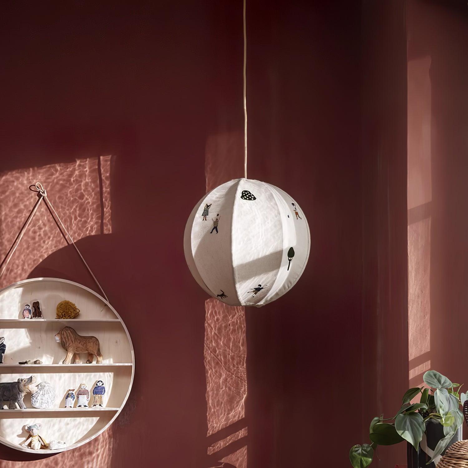 Park Embroidered Textile Swag Pendant Light