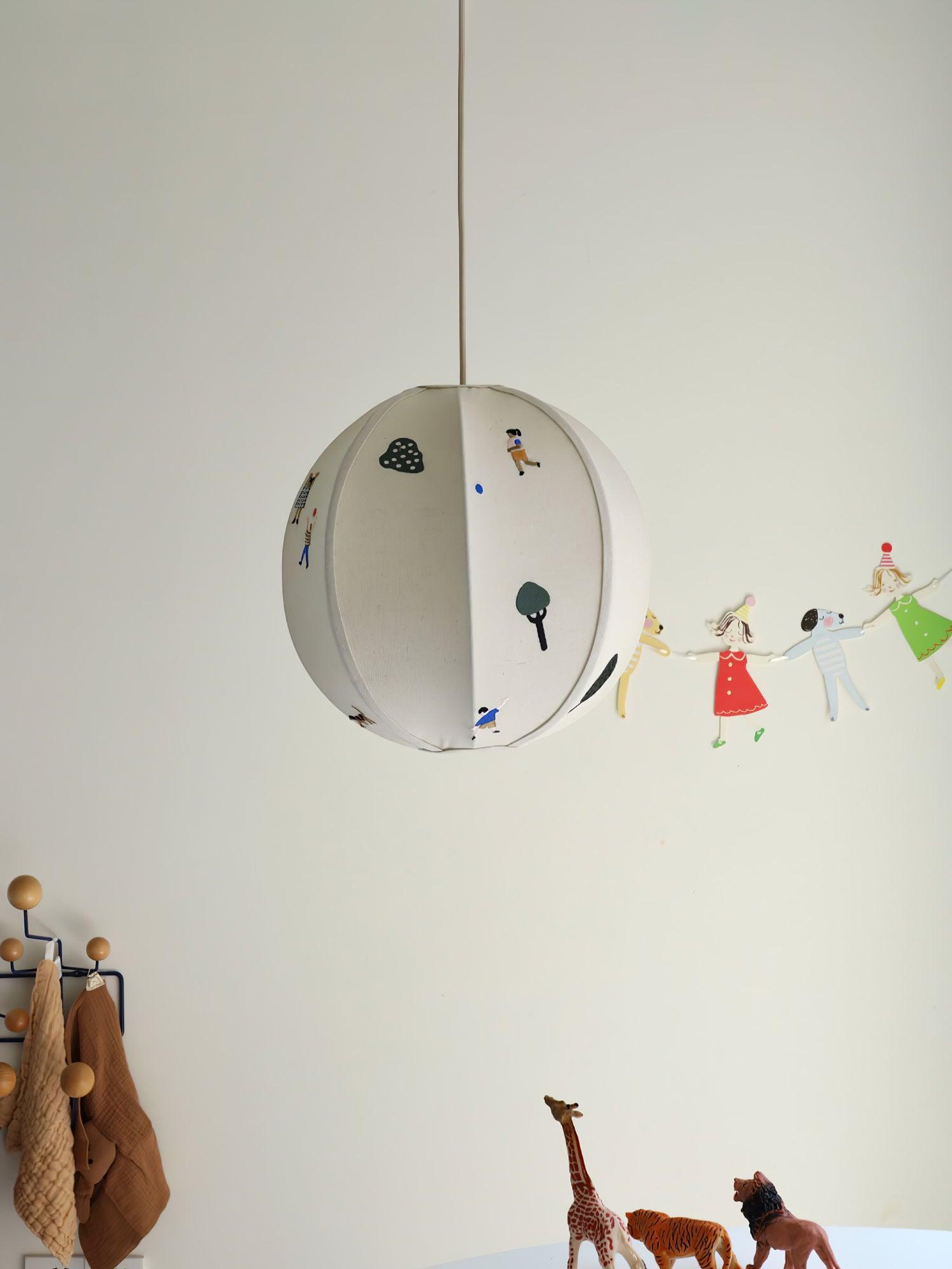 Park Embroidered Textile Swag Pendant Light