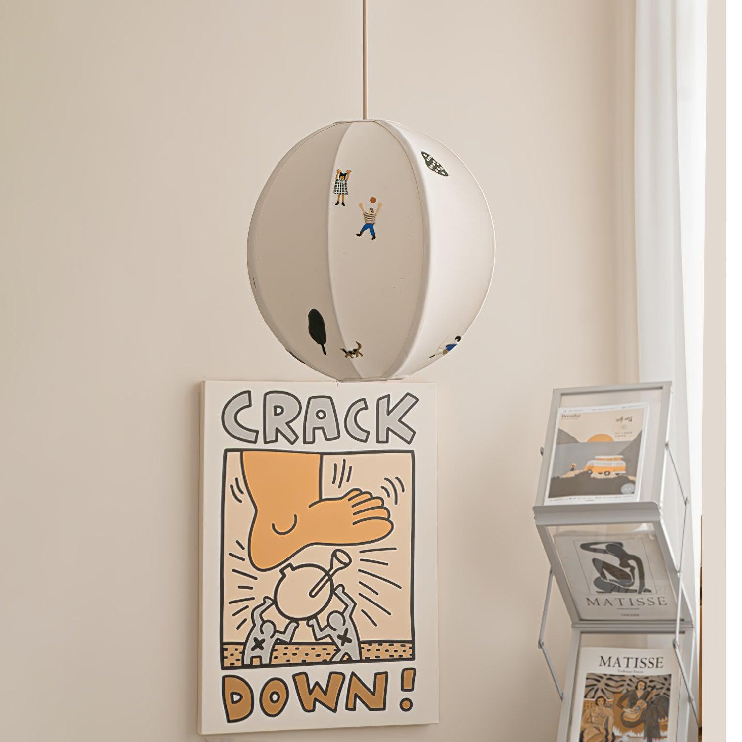 Park Embroidered Textile Swag Pendant Light