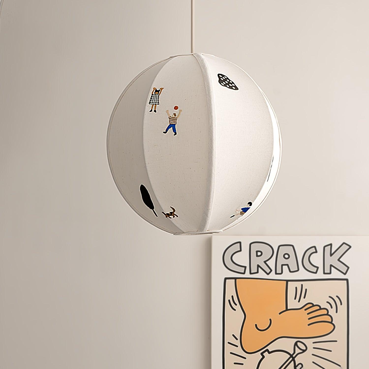 Park Embroidered Textile Swag Pendant Light