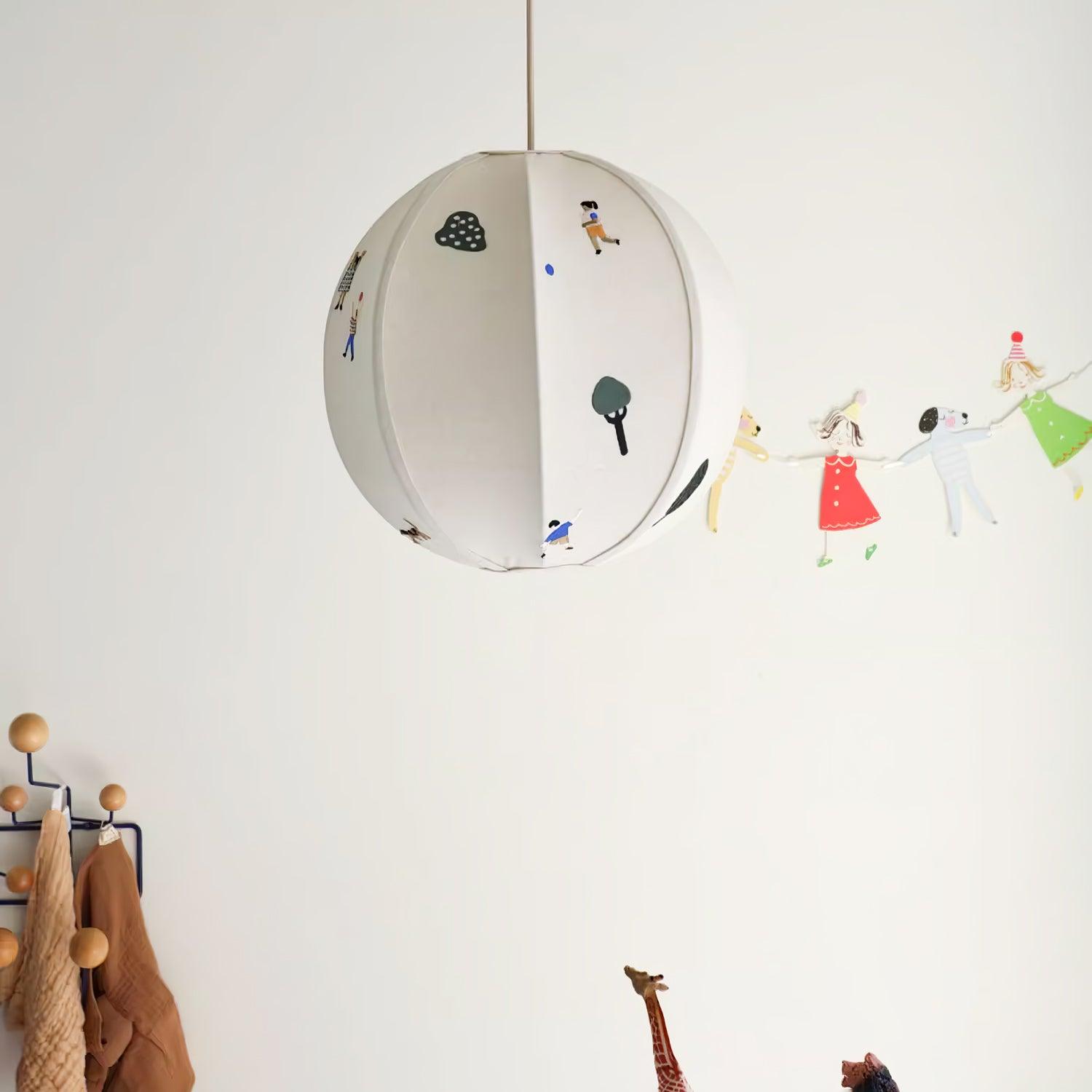 Park Embroidered Textile Swag Pendant Light
