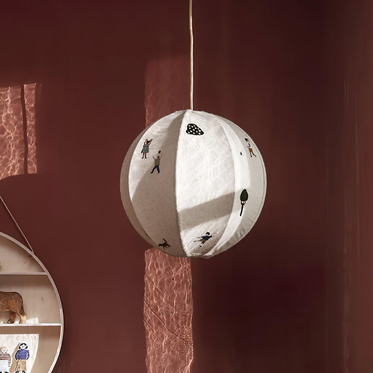 Park Embroidered Textile Swag Pendant Light