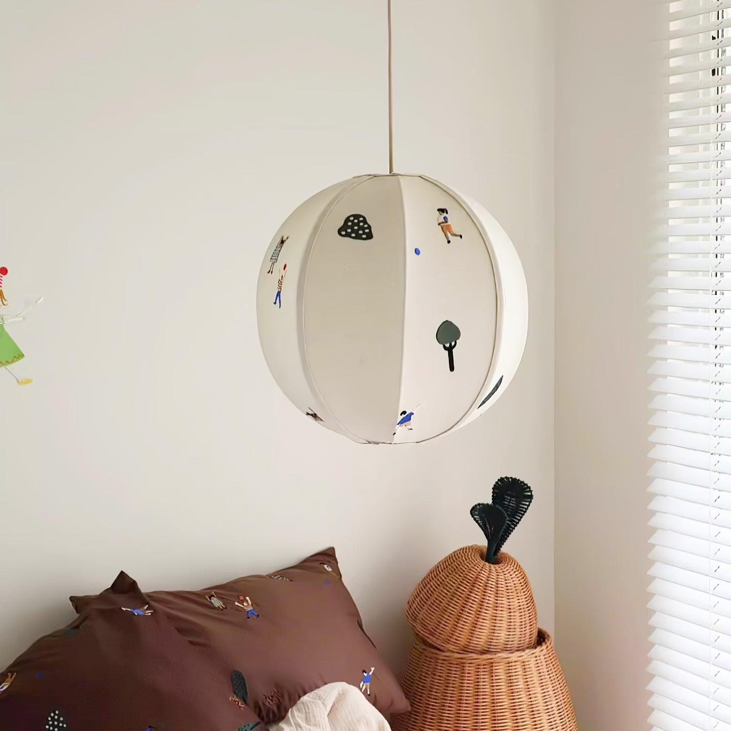 Park Embroidered Textile Swag Pendant Light