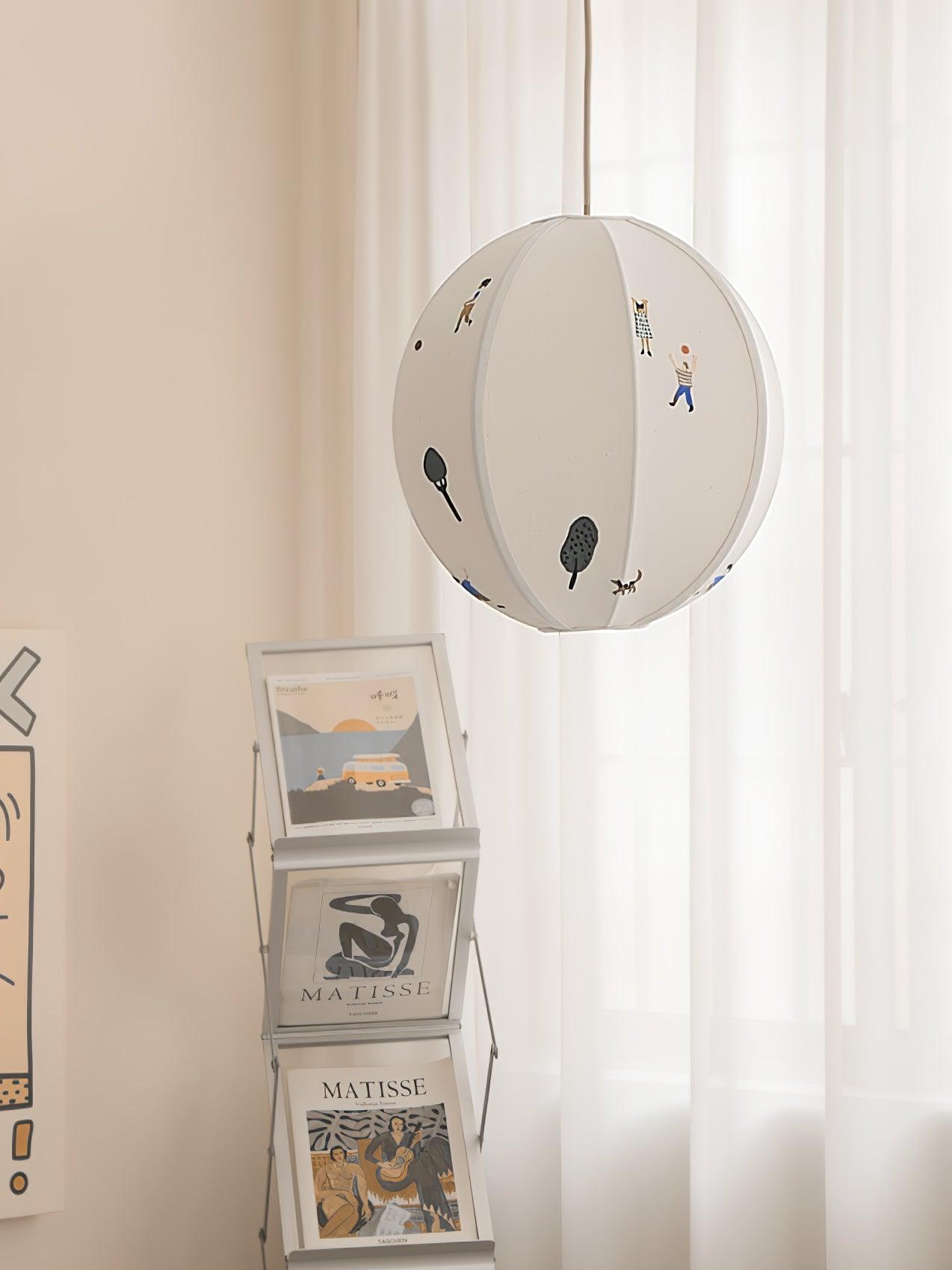 Park Embroidered Textile Swag Pendant Light