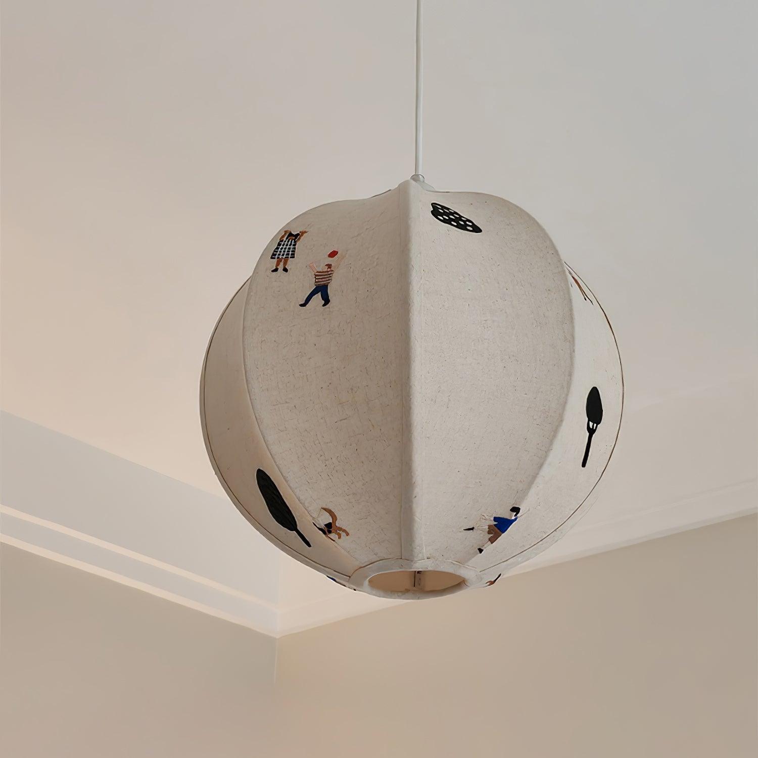 Park Embroidered Textile Swag Pendant Light