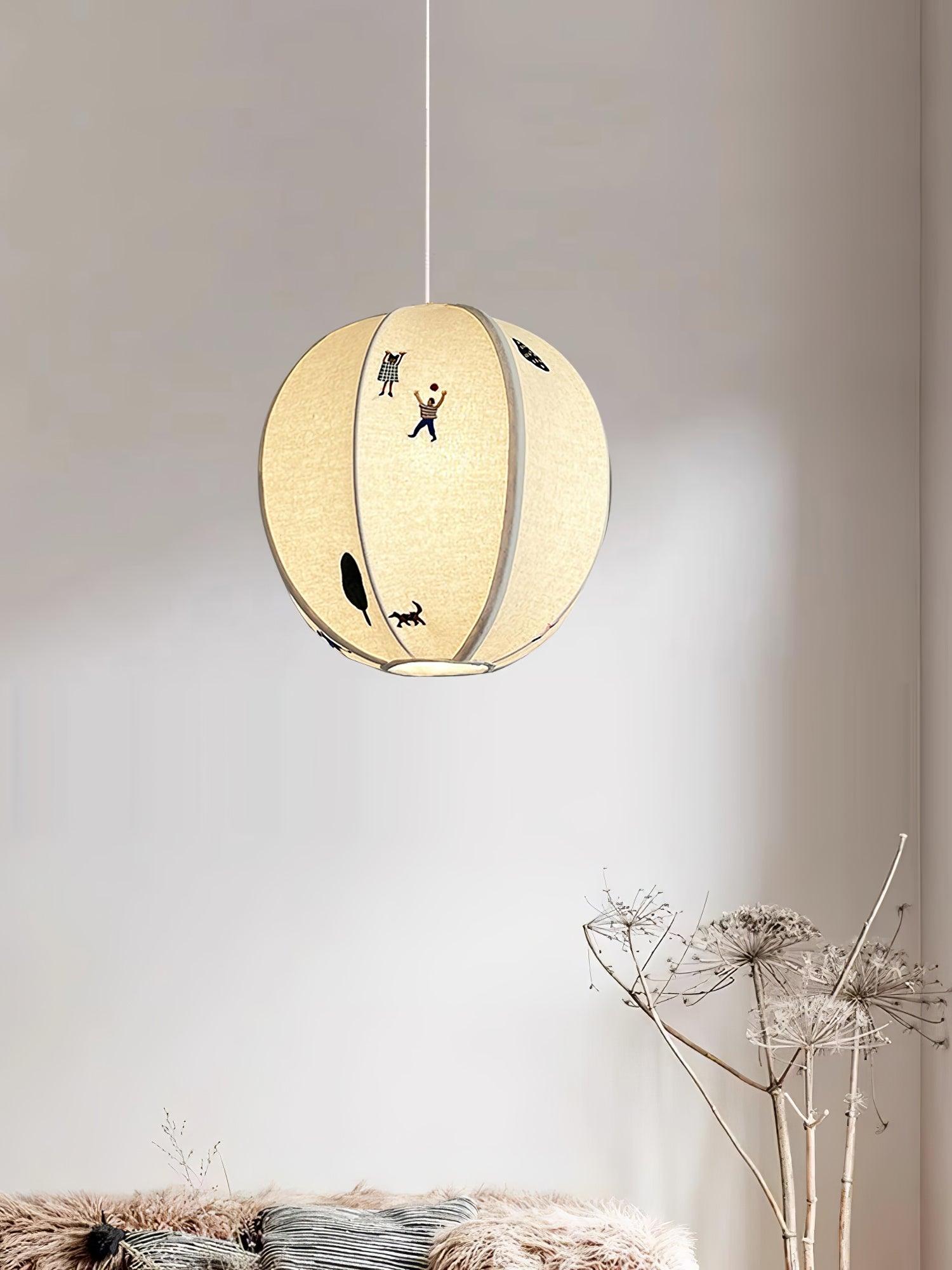 Park Embroidered Textile Swag Pendant Light
