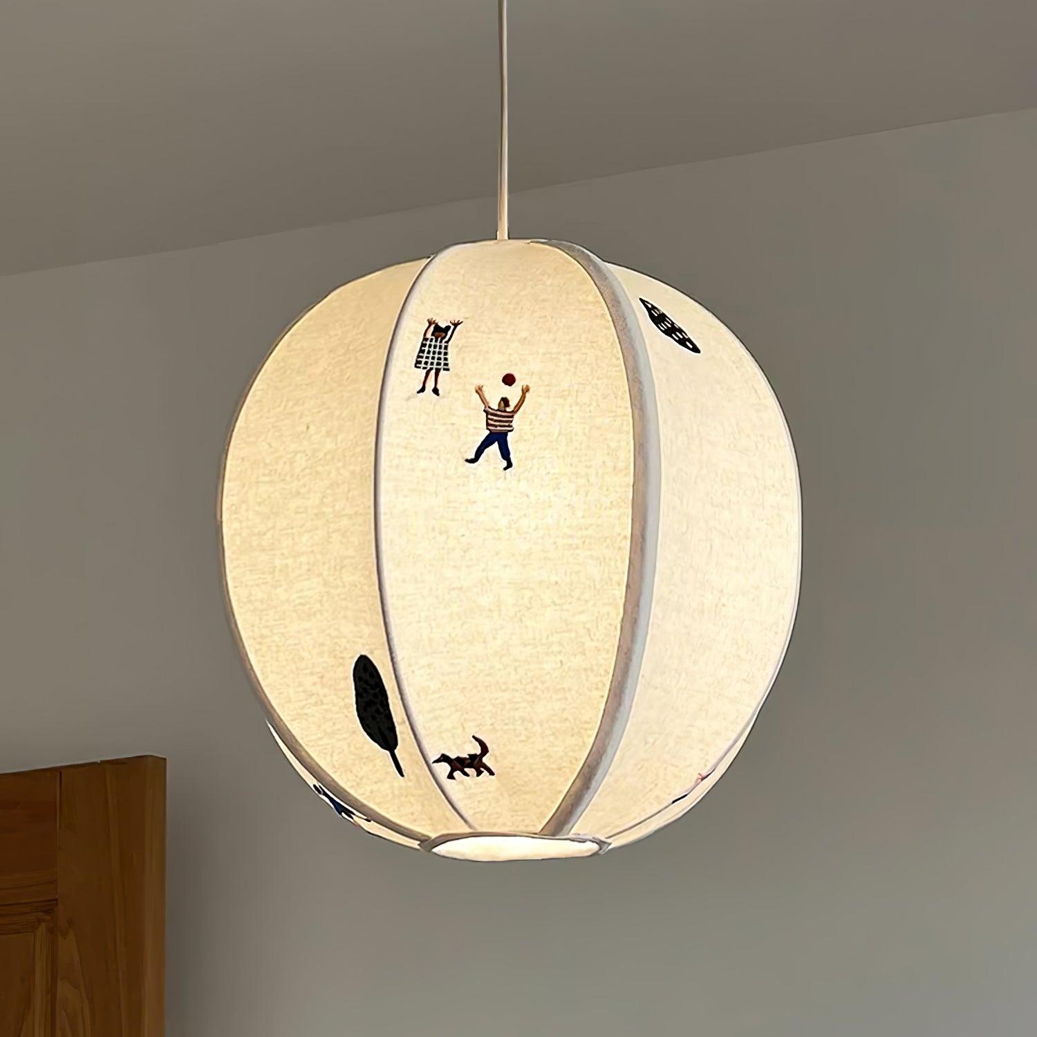 Park Embroidered Textile Swag Pendant Light