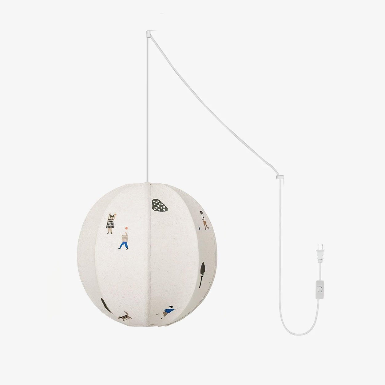 Park Embroidered Textile Swag Pendant Light