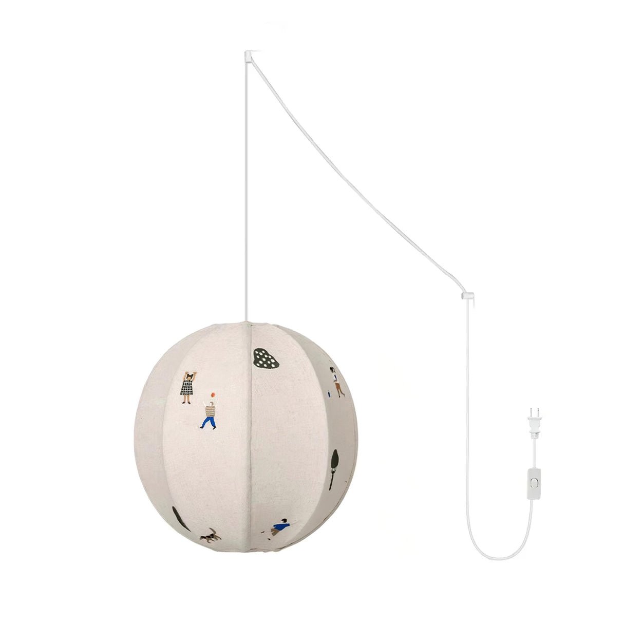 Park Embroidered Textile Swag Pendant Light