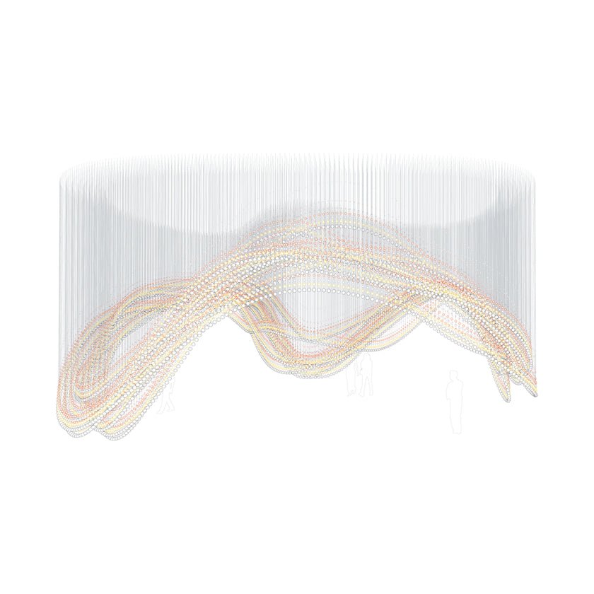 Pearl Curtain Customizable Chandelier