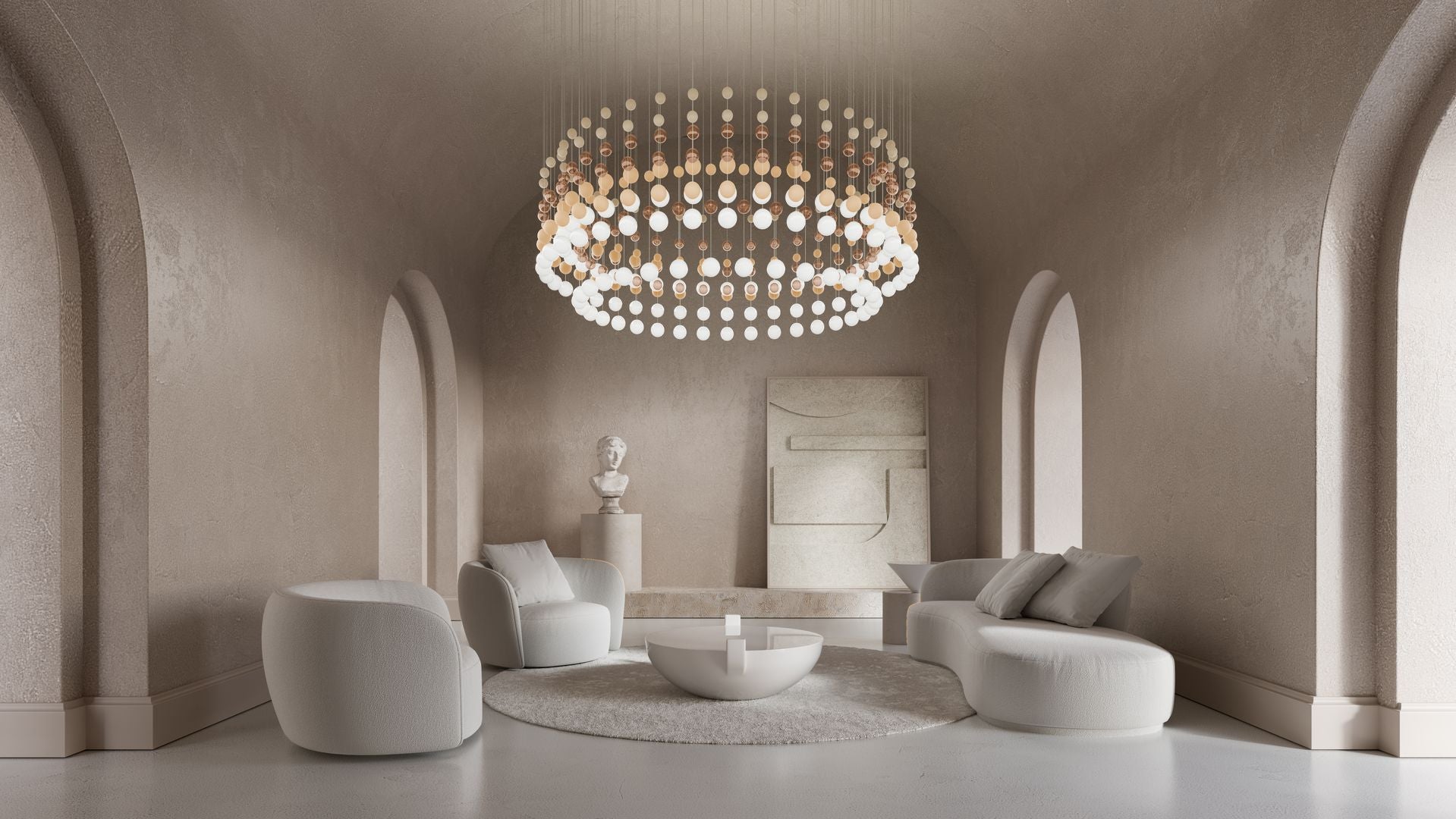 Pearl Curtain Customizable Chandelier