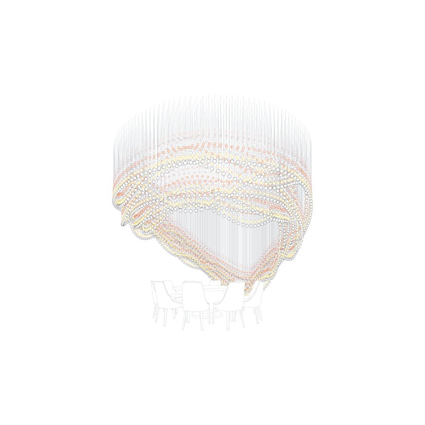 Pearl Curtain Customizable Chandelier