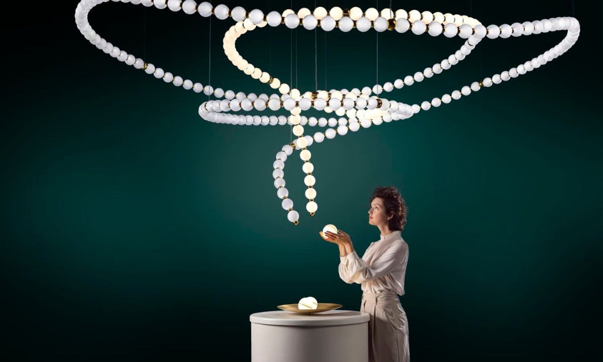 Pearl Drop Customizable Chandelier