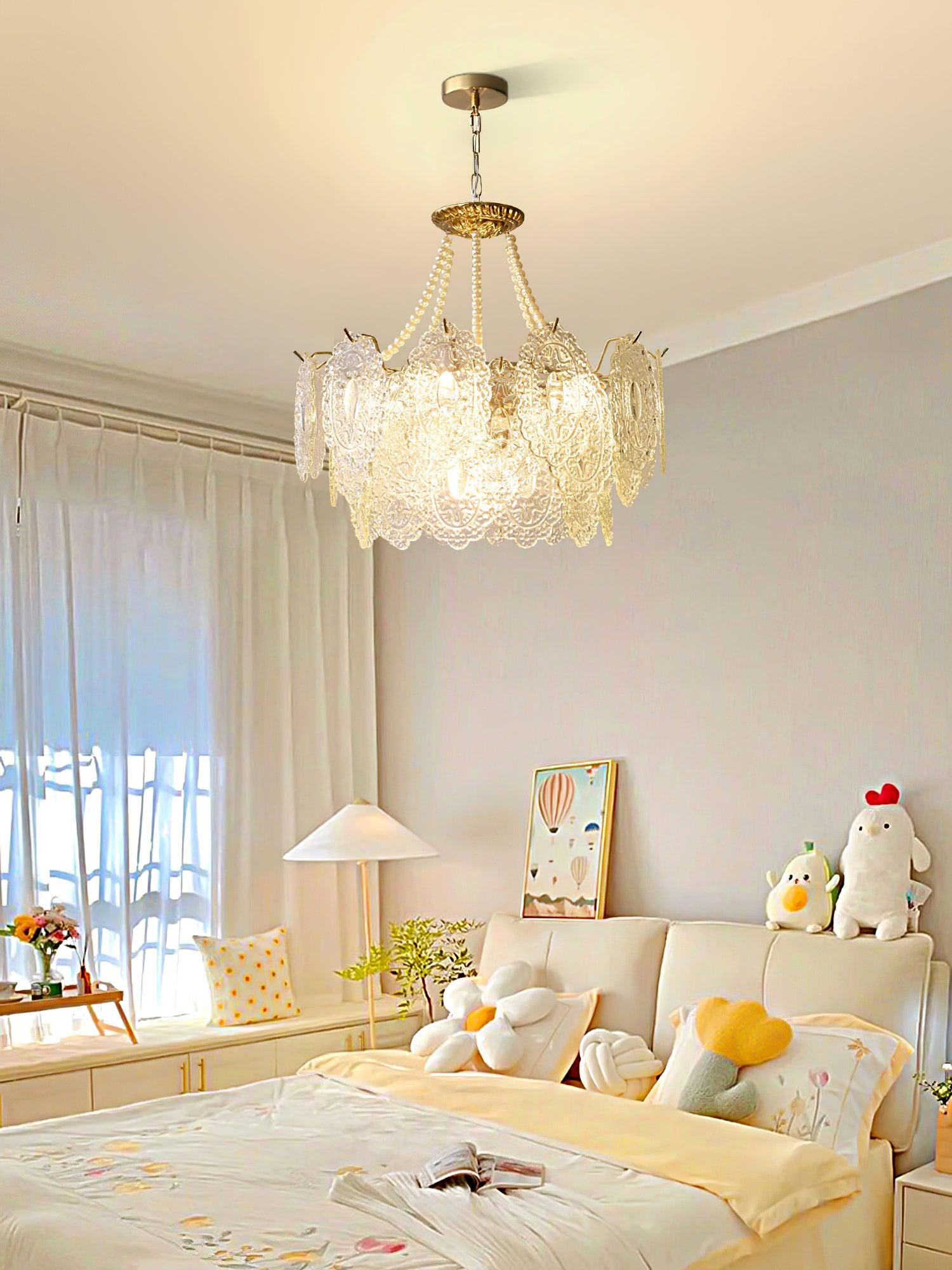 Pearls Glass Chandelier