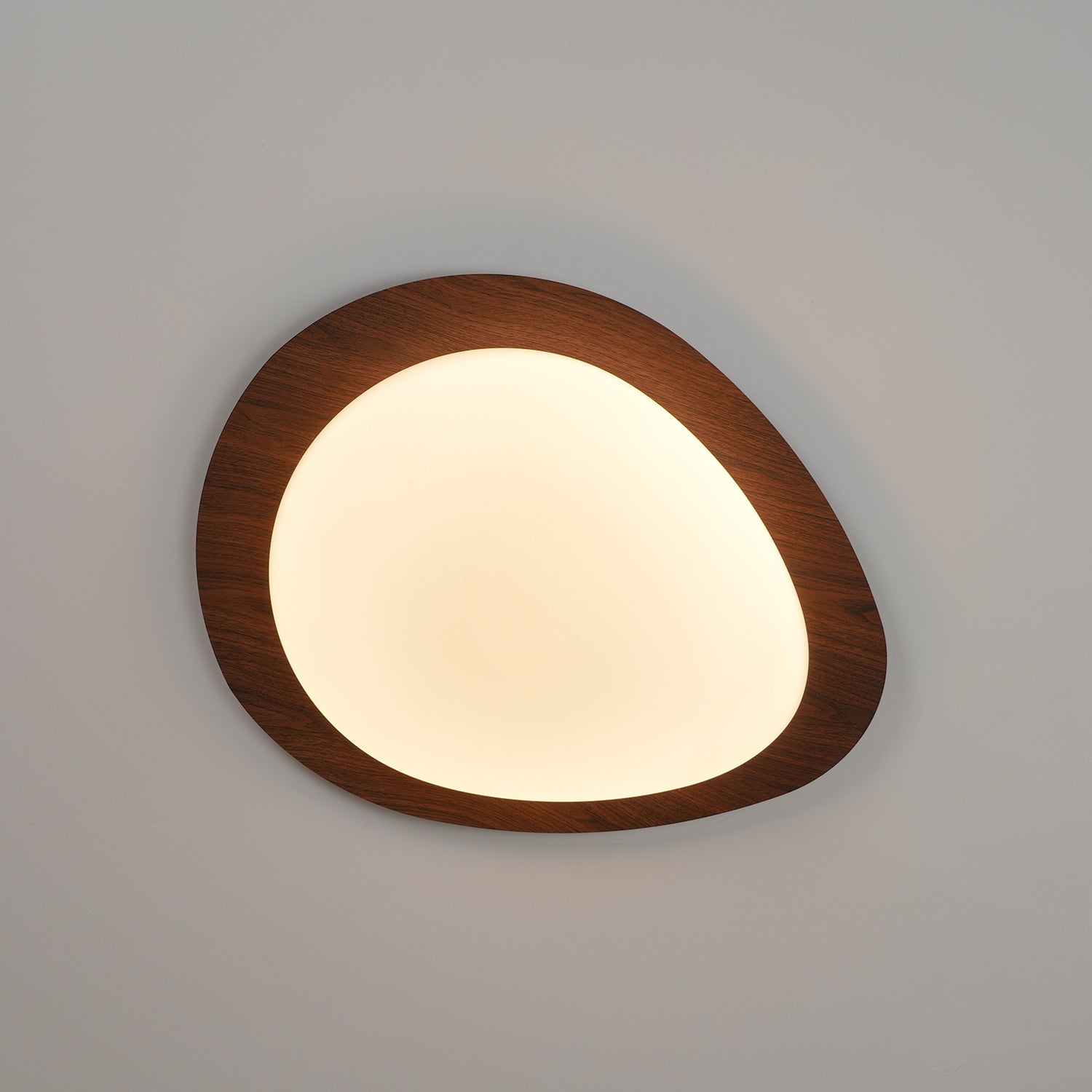 Pebble Walnut Overhead Light Ceiling Light