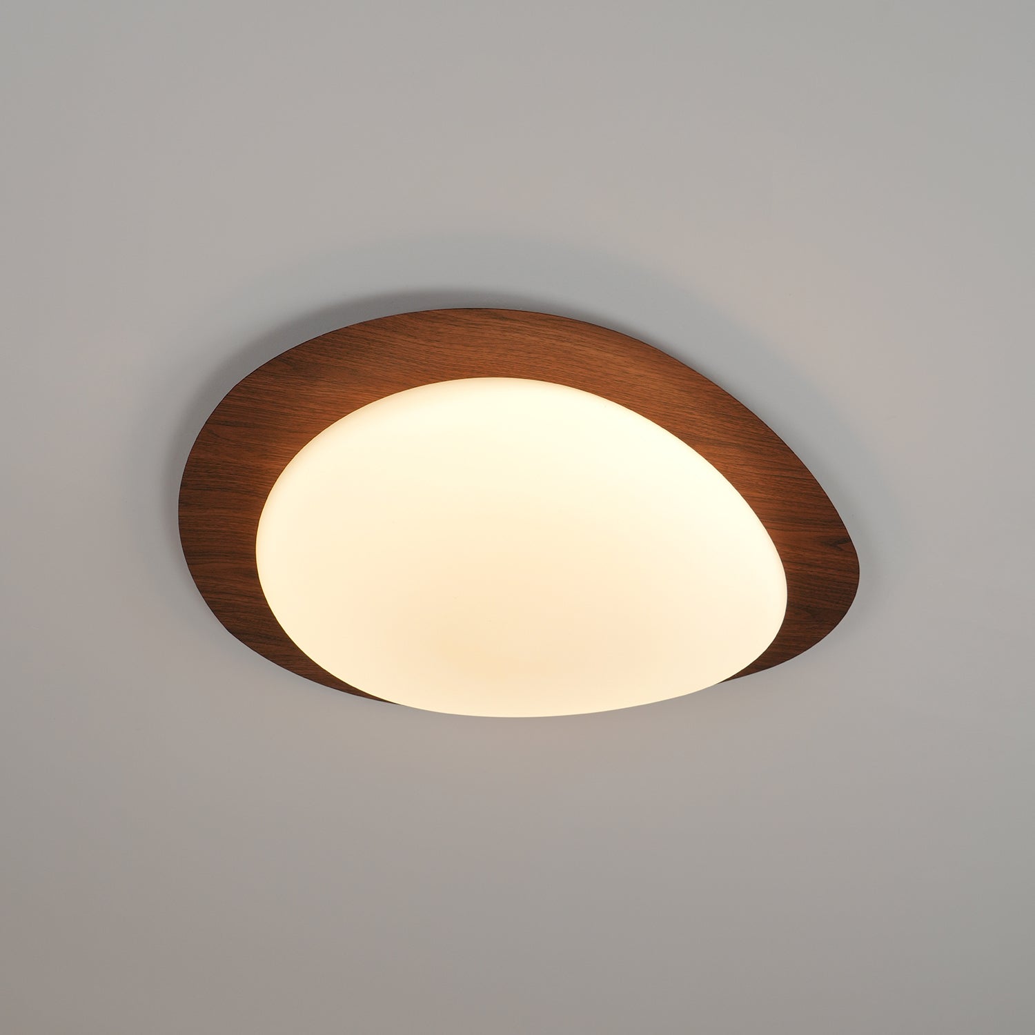 Pebble Walnut Overhead Light Ceiling Light