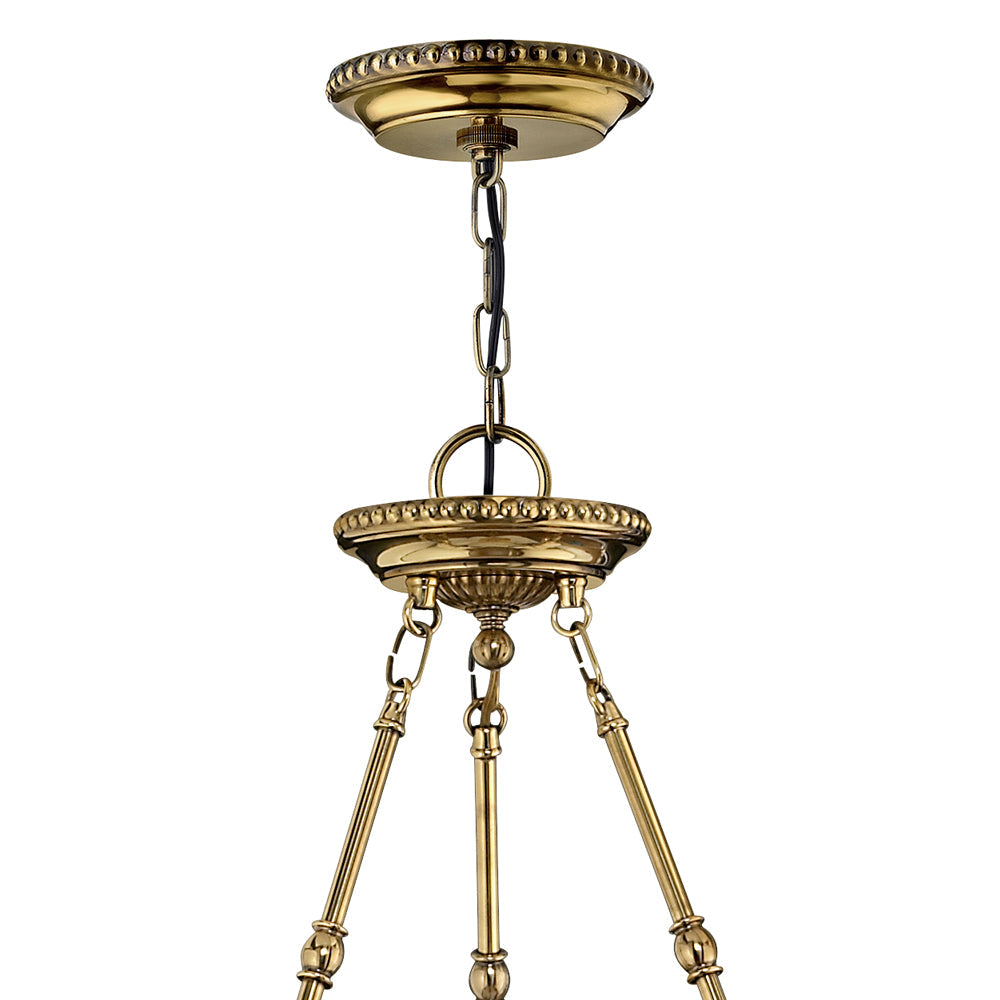 Large Classic Traditional Solid Brass Light Chandelier