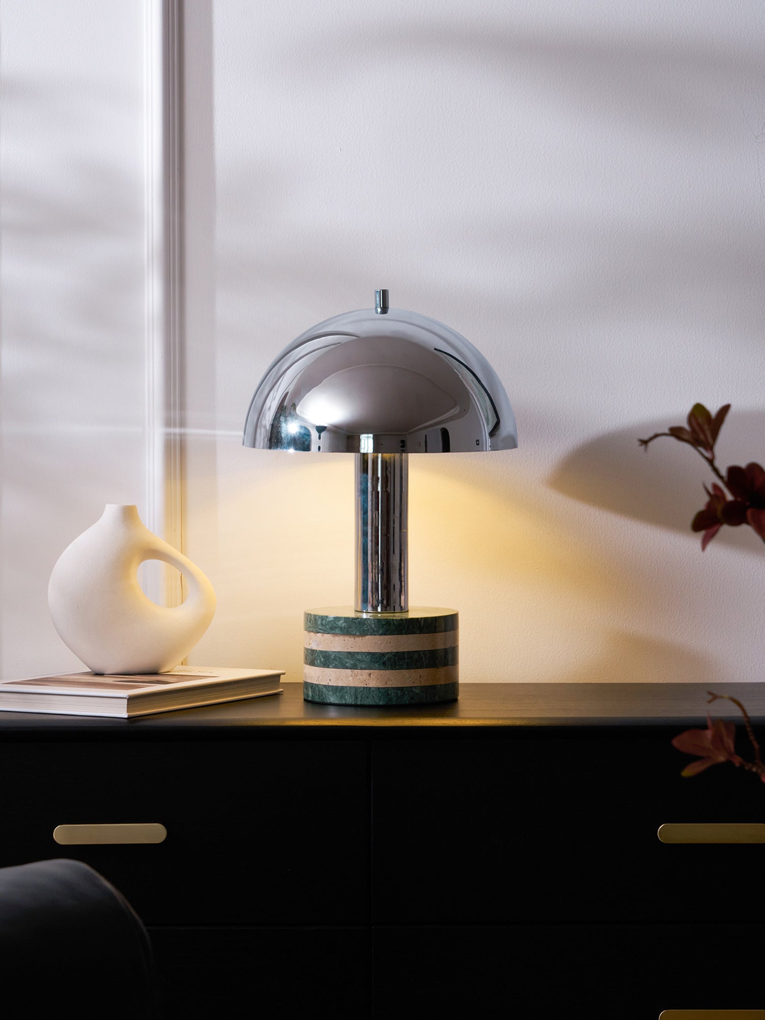 Luno Chrome Table Lamp detail view 23