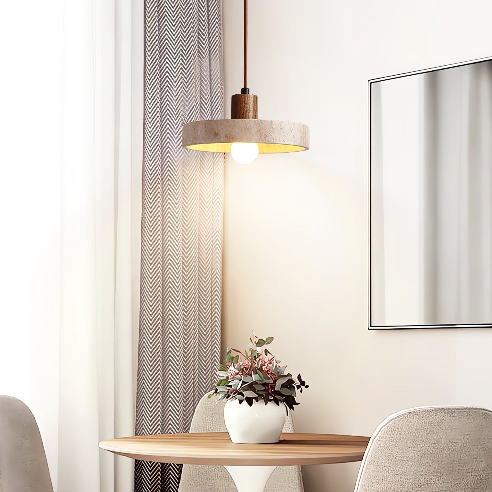 Piedra Travertine Pendant Light detail view 7
