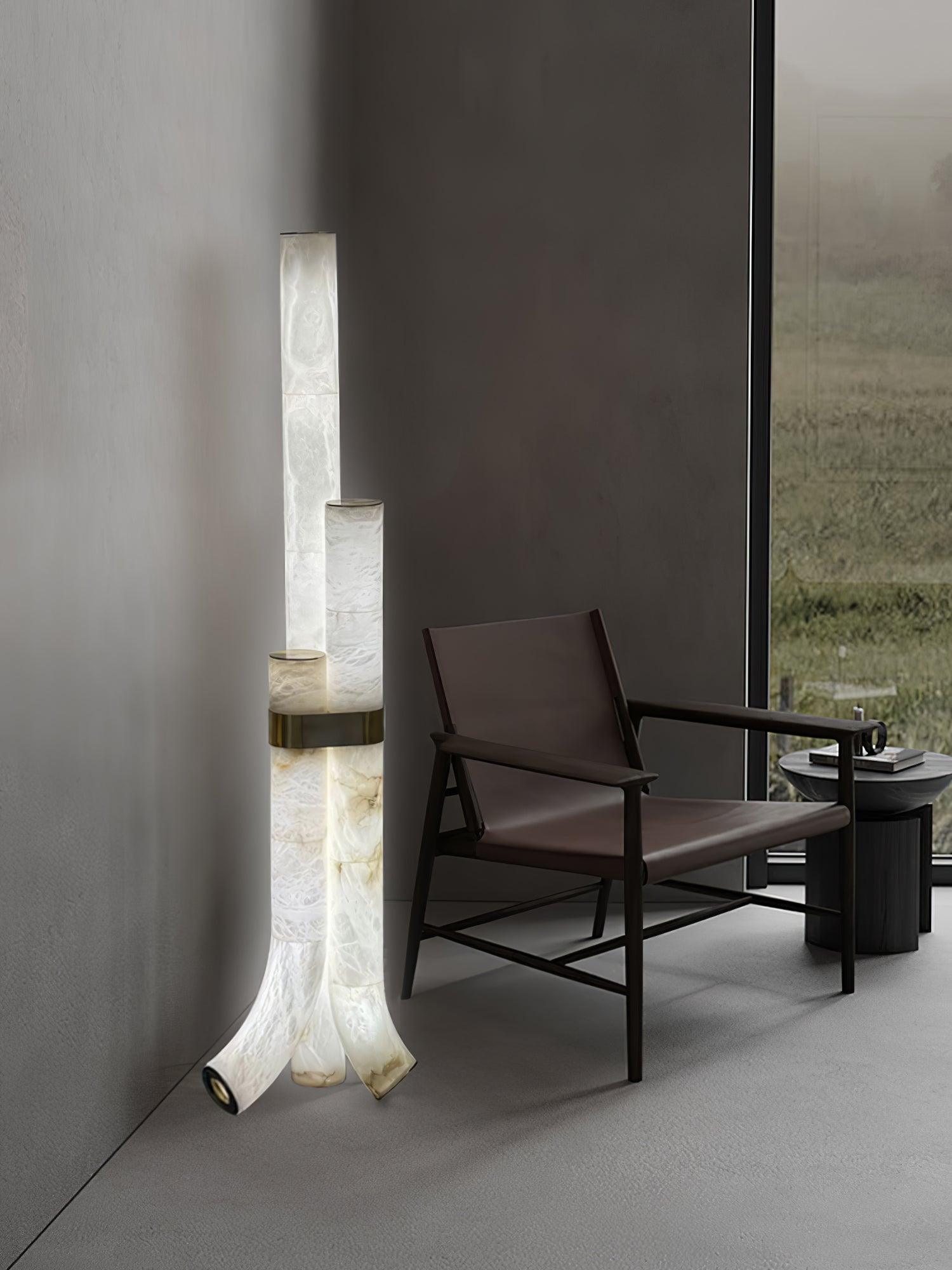 Piped Alabaster Floor Light, Floor Lamp, detail 31