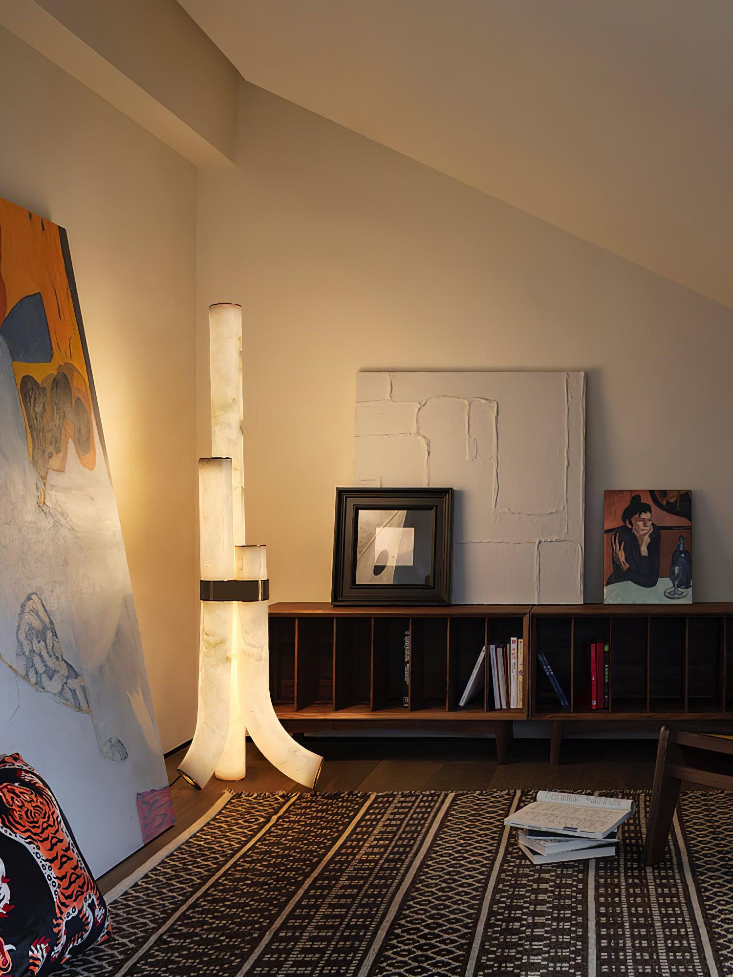Piped Alabaster Floor Light, Floor Lamp, detail 33