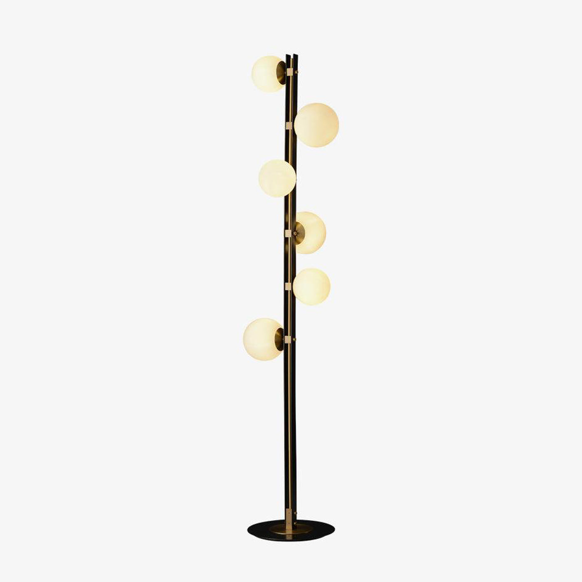 Planeta Floor Lamp floor lamp in brass, glass, iron | Tianguang Select