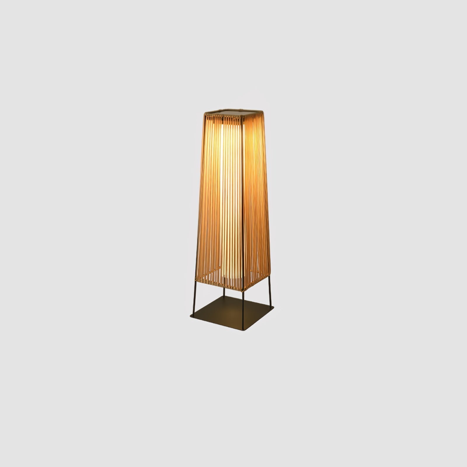 Plastic Rattan Outdoor Post Light Floor Lamp