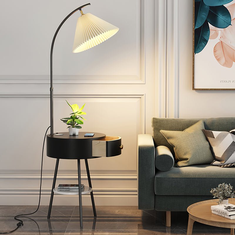 Pleated Arc Floor Light Floor Lamp