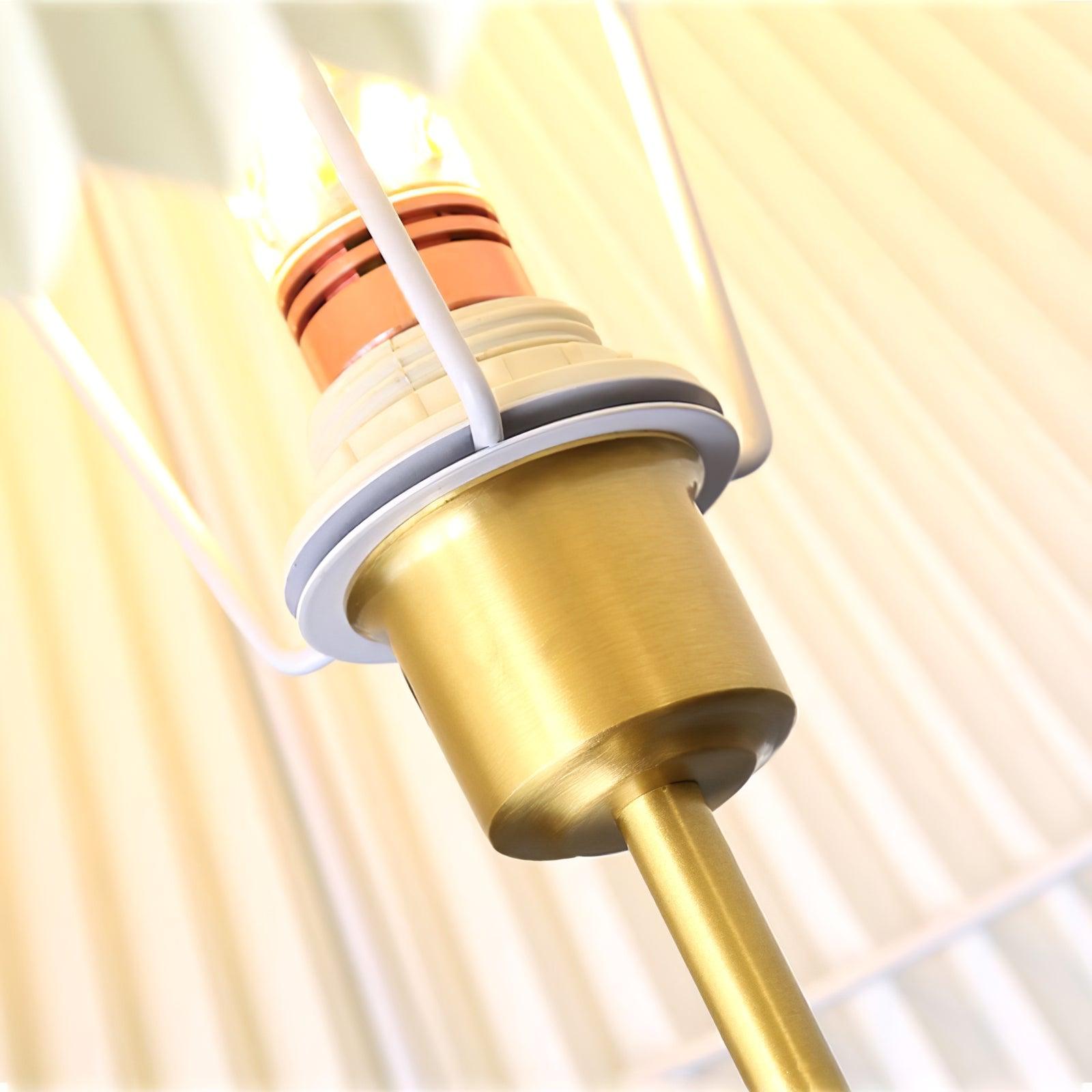 Close-up angle of Pleated Tall Lamp Floor Lamp showing form and material detail