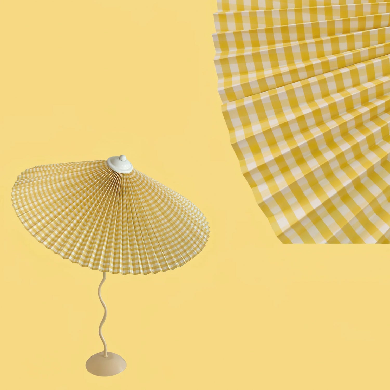 Pleated Hat Portable Lamp Table Lamp