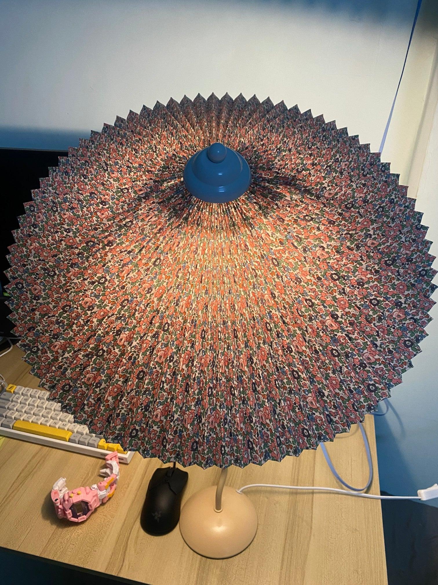 Pleated Hat Portable Lamp Table Lamp