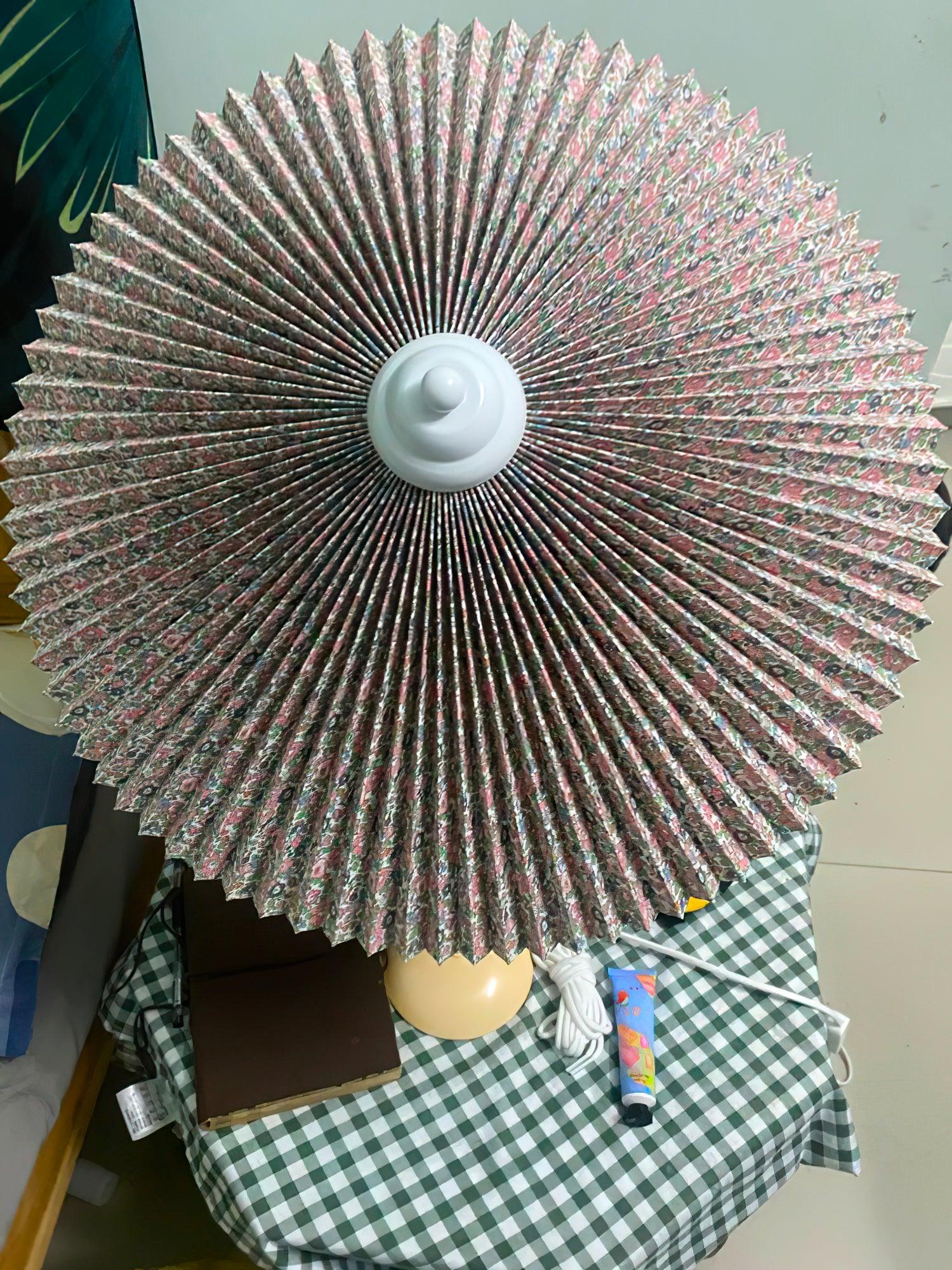 Pleated Hat Portable Lamp Table Lamp